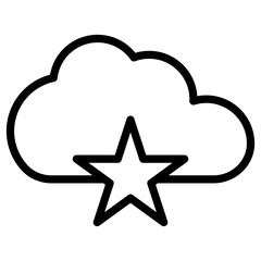 stars cloud computing icon