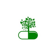 Alternative medicine concept icon logo isolated on white background