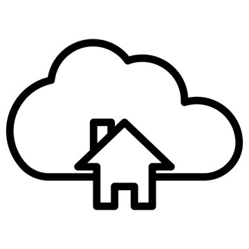 house cloud computing icon