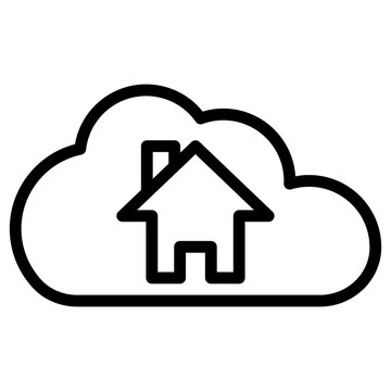 house cloud computing icon
