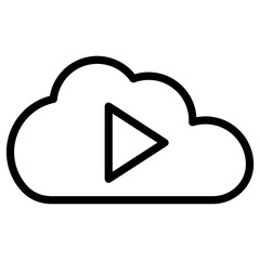 player cloud computing icon