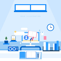 Desk Object Illustration Set
