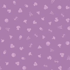 Kids toys seamless pattern. Vector illustration background.