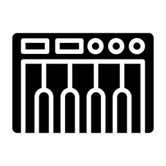 Vector Design Piano Icon Style
