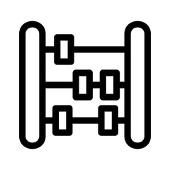 abacus icon or logo isolated sign symbol vector illustration - high quality black style vector icons
