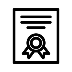 certificate icon or logo isolated sign symbol vector illustration - high quality black style vector icons
