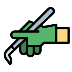 forceps filled outline icon style