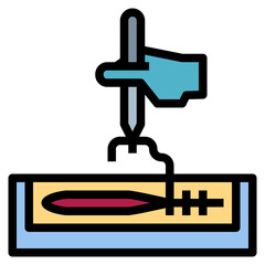 stitching filled outline icon style