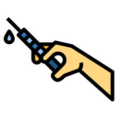 syringe filled outline icon style