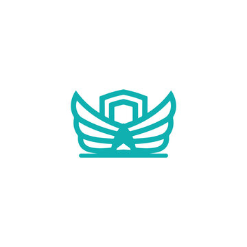 winged cube logo an icon with wings