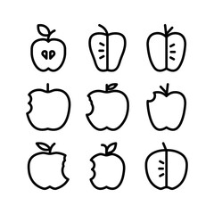 apple icon or logo isolated sign symbol vector illustration - high quality black style vector icons
