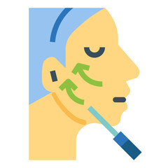 thread lifting flat icon style