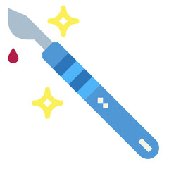 scalpel flat icon style