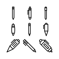 ballpoint icon or logo isolated sign symbol vector illustration - high quality black style vector icons
