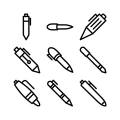 ballpoint icon or logo isolated sign symbol vector illustration - high quality black style vector icons
