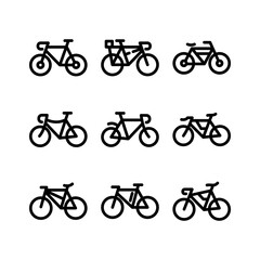 bicycle icon or logo isolated sign symbol vector illustration - high quality black style vector icons
