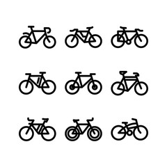 bicycle icon or logo isolated sign symbol vector illustration - high quality black style vector icons
