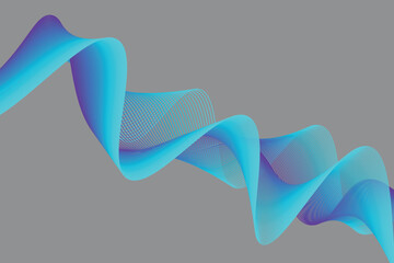 blue gradient wave abstract background. modern graphic for landing page and computer desktop background. 3d vector