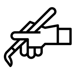 forceps line icon style