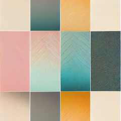 Seamless abstract geometric shapes pattern with pastel colors. AI Generative Art.