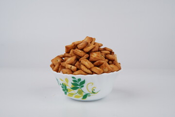 Jeera Bites in White Bowl 