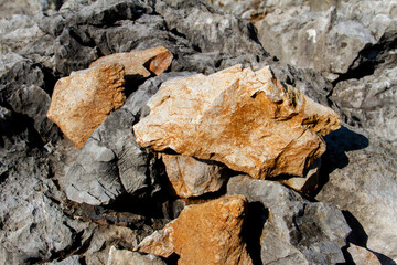 Black and orange old stone background, rustic marble texture natural background for ceramic wall and floor tiles