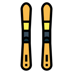 ski board filled outline icon style
