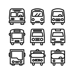 bus icon or logo isolated sign symbol vector illustration - high quality black style vector icons
