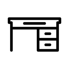 desk icon or logo isolated sign symbol vector illustration - high quality black style vector icons
