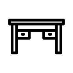 desk icon or logo isolated sign symbol vector illustration - high quality black style vector icons
