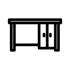 desk icon or logo isolated sign symbol vector illustration - high quality black style vector icons
