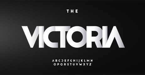 Cutout paper alphabet, sans serif letters, sleek versatile font for modern logo, emphasis headline, contemporary typography, attention-grabbing typographic design. Vector typeset