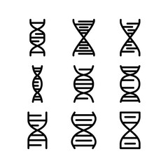 dna icon or logo isolated sign symbol vector illustration - high quality black style vector icons
