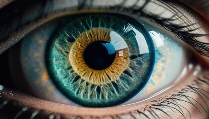 super high quality eye hyper-realistic generative AI - obrazy, fototapety, plakaty
