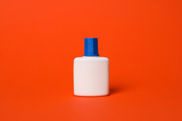 Concept of different office stationery with glue