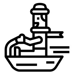 sledging line icon style