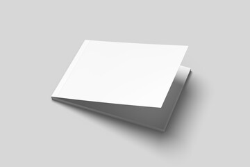 A4 landscape magazine blank mockup