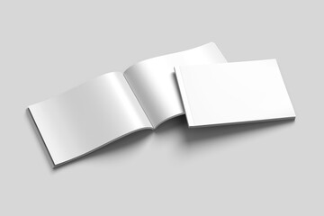 A4 landscape magazine blank mockup