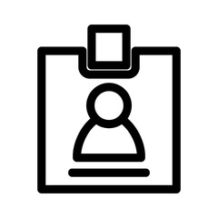 id card icon or logo isolated sign symbol vector illustration - high quality black style vector icons
