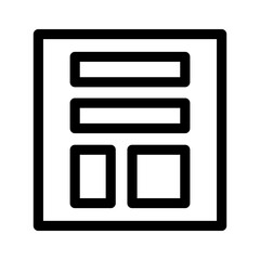 Fototapeta premium layout icon or logo isolated sign symbol vector illustration - high quality black style vector icons 