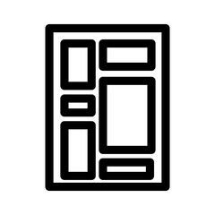 layout icon or logo isolated sign symbol vector illustration - high quality black style vector icons
