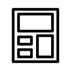 layout icon or logo isolated sign symbol vector illustration - high quality black style vector icons
