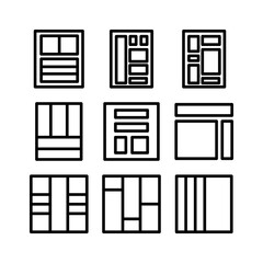 layout icon or logo isolated sign symbol vector illustration - high quality black style vector icons
