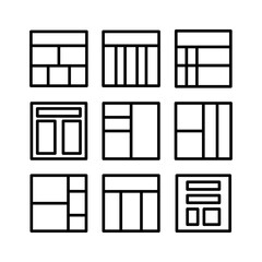 layout icon or logo isolated sign symbol vector illustration - high quality black style vector icons
