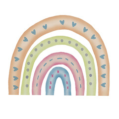 Obraz premium colourful rainbow baby shower decorative