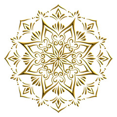 金細工のような幾何学模様のマンダラアート
