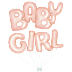 Baby girl balloon for baby shower