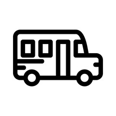 minibus icon or logo isolated sign symbol vector illustration - high quality black style vector icons
