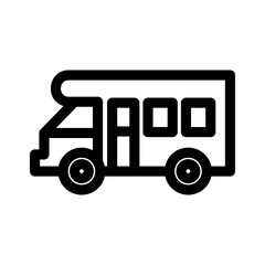 minibus icon or logo isolated sign symbol vector illustration - high quality black style vector icons
