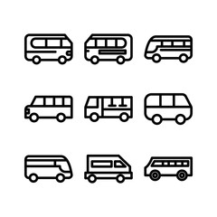 Fototapeta premium minibus icon or logo isolated sign symbol vector illustration - high quality black style vector icons 